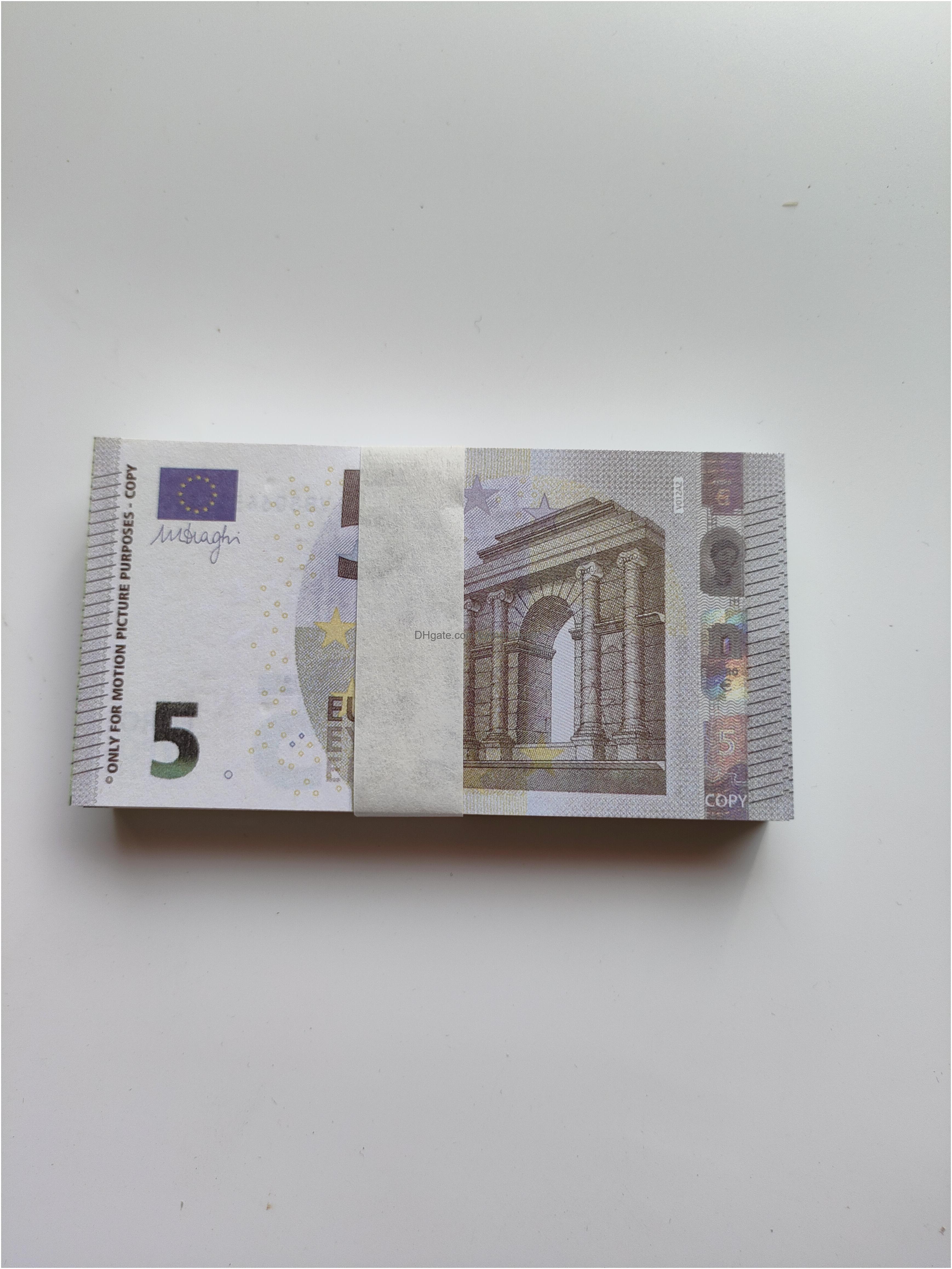 Other Event Party Supplies Prop Money Copy Banknote Fake 10 20 50 Euro Toy Currency Children Gift Drop Delivery Home Garden Festive
