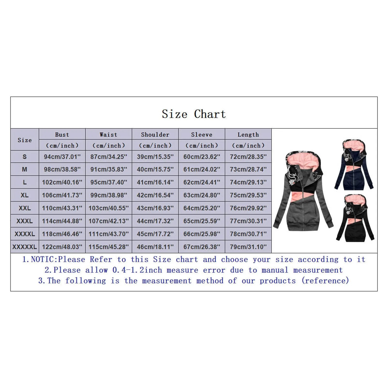 Plus Size Winter Women Jacket Long Sleeve Zipper Hooded Coats Parkas Streetwear Drawstring Pockets Outwear Jackets Chaquetas 240110