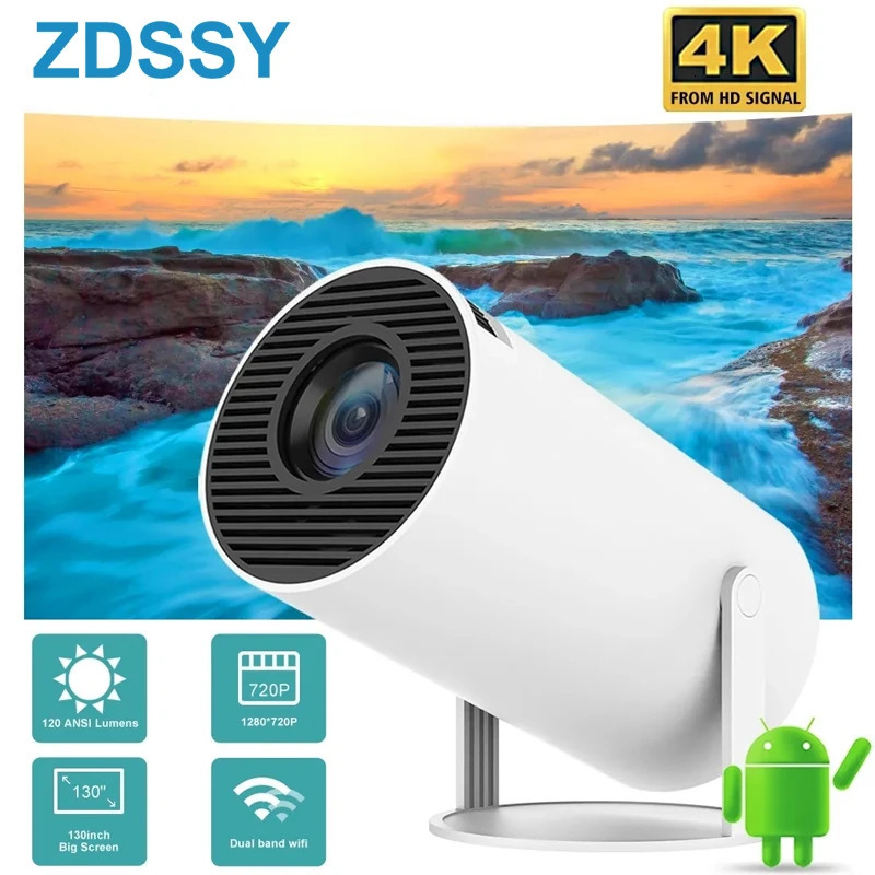 HY300 Android Wifi Smart Portable Projector for Phone 1280 720P Full HD Office Home Theater Video Mini 240110