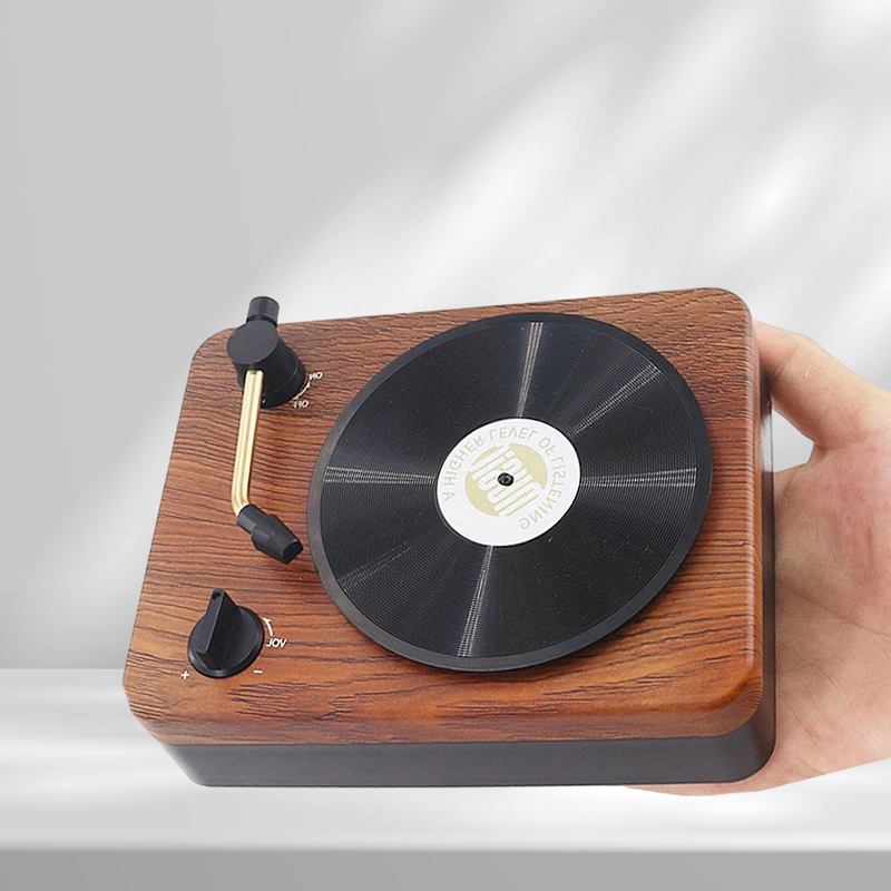 Other AV Accessories Bluetoothcompatible Wireless Record Player Speaker Portable Retro Record Player Mini HIFI Sound Music Player Gift 221114