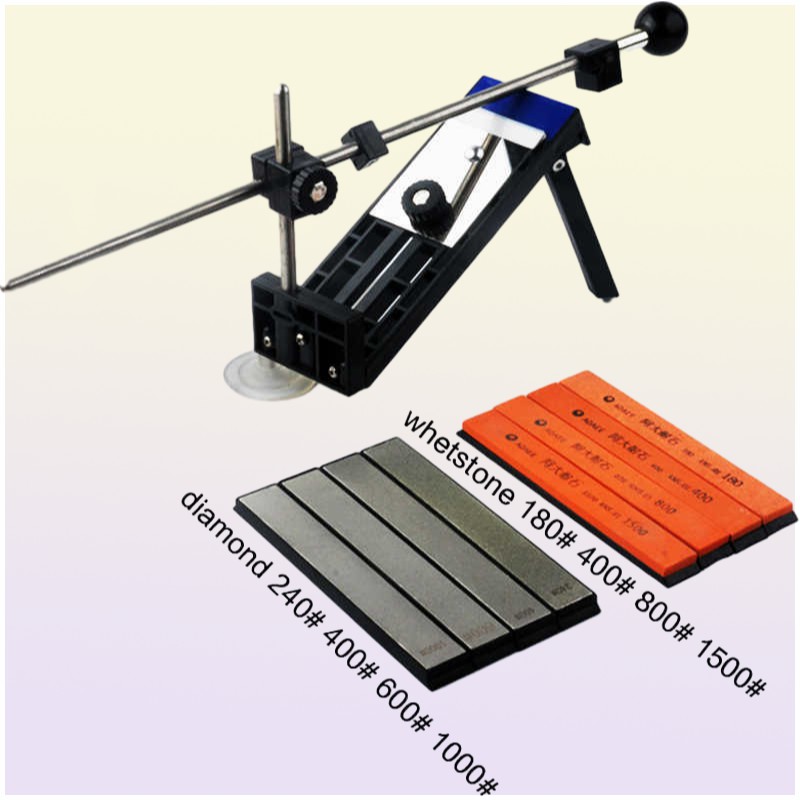 1 Set Fixed Angle Knife Sharpener Professional Sharpening Tool Meal Grindstone Diamond Grinding Stone 2106153617567