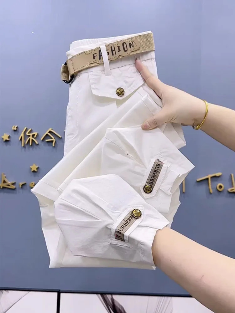 Cotton Metal buttons highquality Solid Color Pant 2023 Autumn Spring Loose Casual Pants Trousers 240109