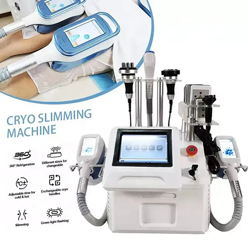 5-in-1 Portable 360 Cryolipolysis Fat Freezing Machine w/ Lipo Laser, RF, Cavitation & Vacuum - Non-Invasive Body Sculpting, Slimming & Fat Burning fo
