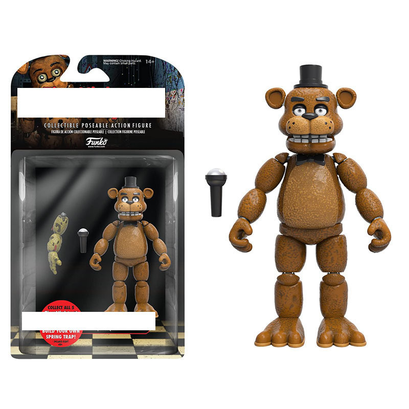 Minifig 4pcsSet FNAF Action Figure Bonnie Foxy Figurine PVC Game Role Collection PVC Doll Fazbear Bear Movable Golden Freddy Model Toys J240110
