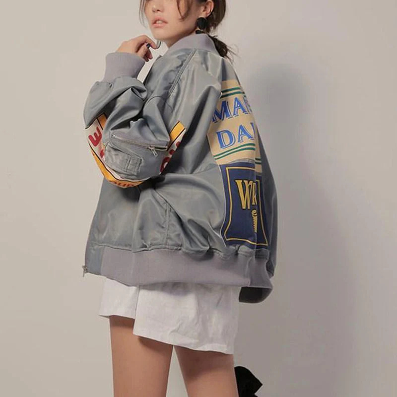 Summer Oversized Jackets Print Baseball Jacket Women Couple Bomber Unisex Racer Jacket Varsity Hiphop Streetwear Coat Women top 240109