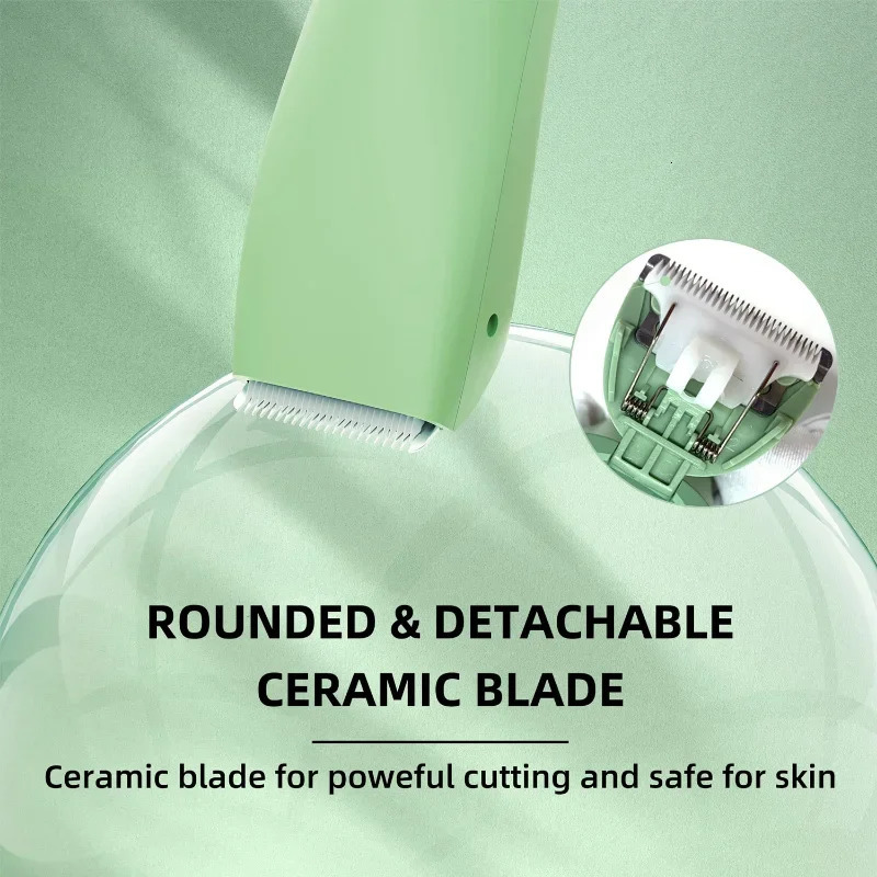 Body Hair Trimmer for Men Balls Waterproof Green Electric Shaver Machine Man Shaving Groin Trimmers Sensitive Areas 240110