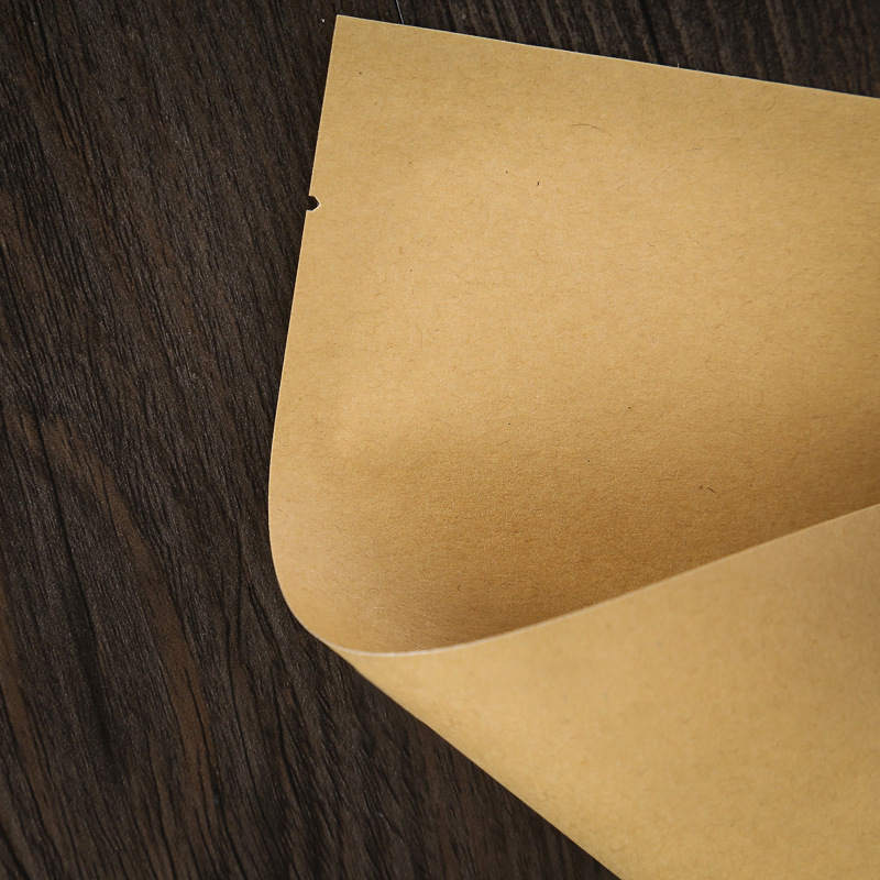 Fully Sealed Flat Kraft Paper Packaging Bags Aluminium Foil Pouch For Pet Food Cookies Sugar Snack Dry Herb Coffee Bean Tea Dried Fruit Nuts Kernels S