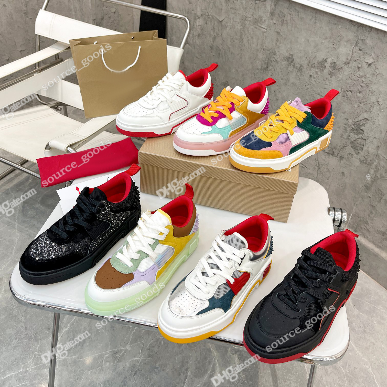 With box Designer Brands Astroloubi red bottoms Casual Shoes Men Women Dress Couple Sports Shoe Fashion Sneakers Trainers big size