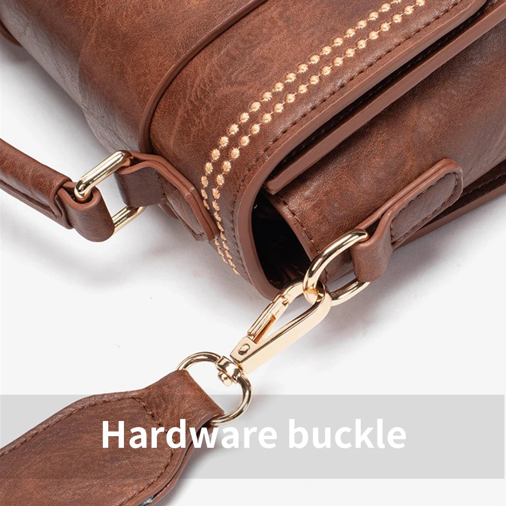 DIY Bag Sewing Set Handbag Shoulder Strap Handmade PU Leather Black Brown Accessories With Hardware Buckle for Women 240110