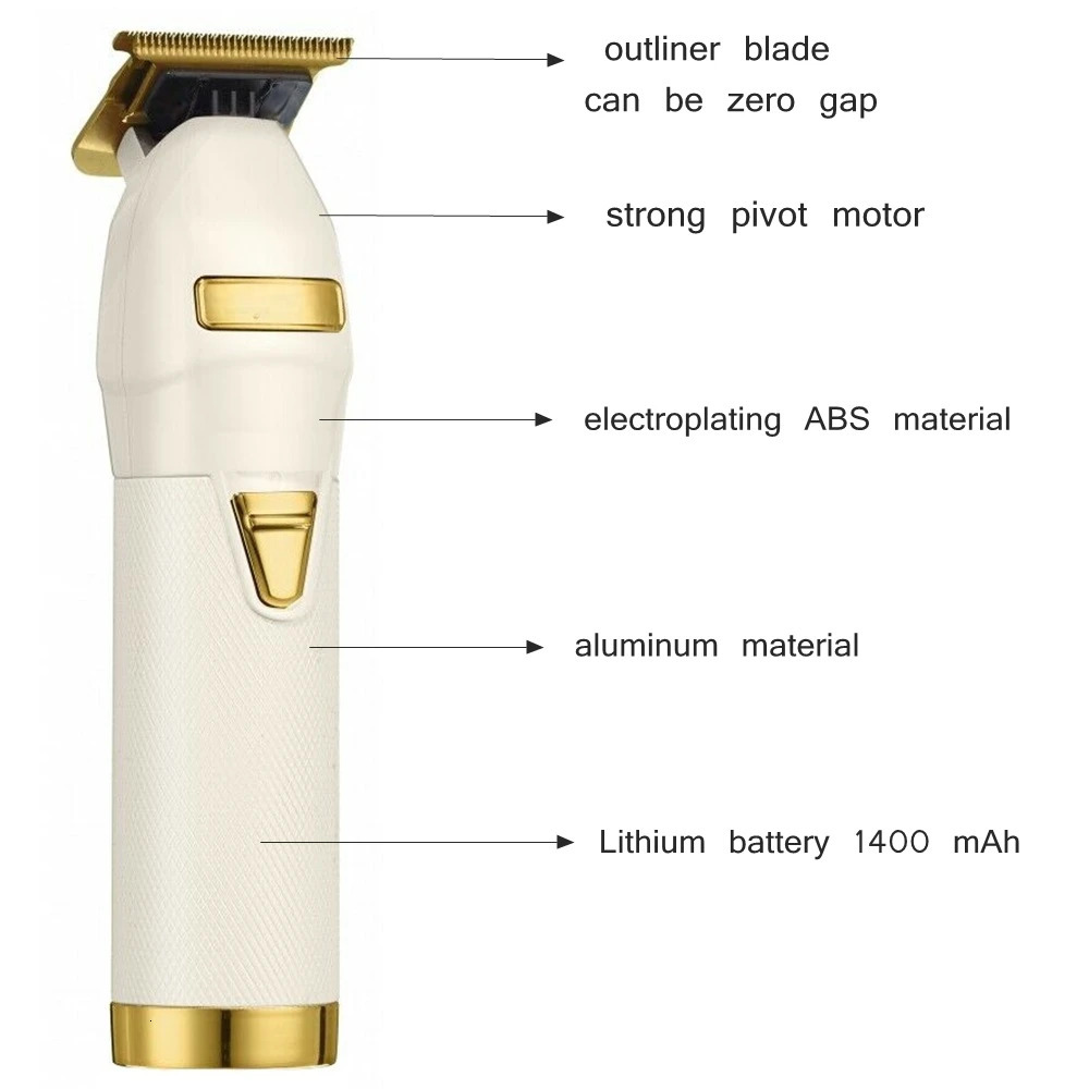 Hair Trimmer Zero Gaped Professional Hair Clipper Electric Pro Barber Hair Trimmer For Men Hair Cut Machine Blade Rechargeable 240111 Q241127