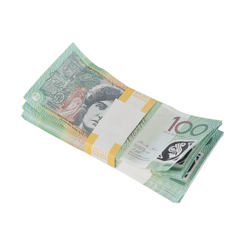 50% Size Aged Prop Australian Dollar 5/10/20/50/100 AUD Banknotes Paper Copy Full Print Banknote Fake Money Movie Props 01c