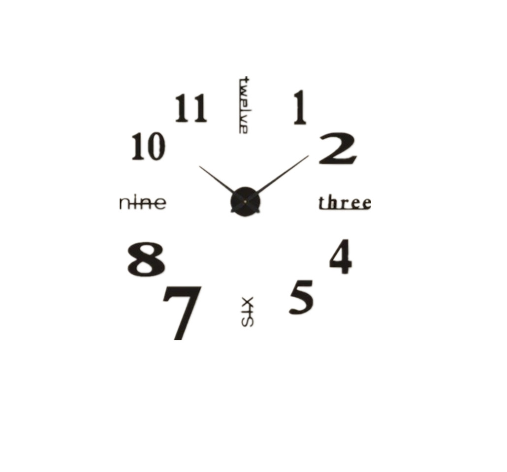 Wall Clocks Quartz Stickers Adhesive Decor Mirror Large Home Room Watches Clock Living For Hanging Self Frameless Wall mounted clock