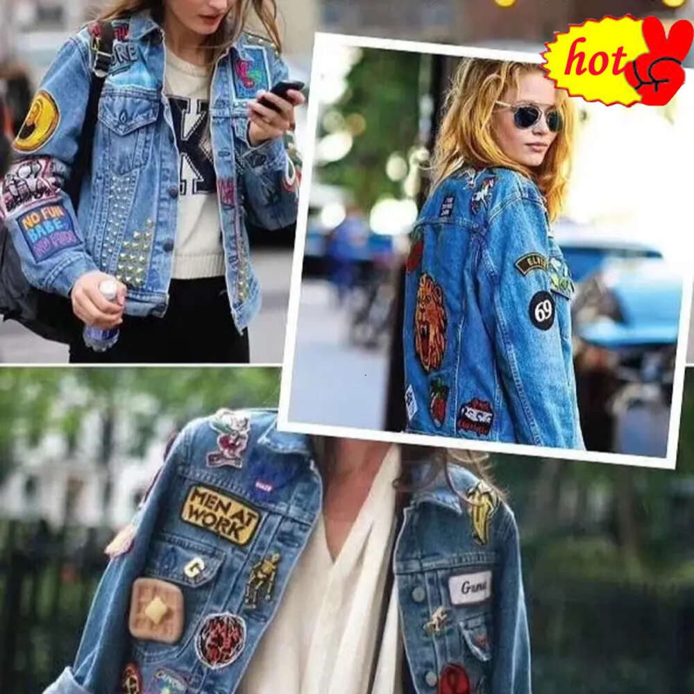 Patch Thermocollant Rock Punk Fire Lightning Skull for Clothing Iron on Puffer Jacket Designer Embroidered Sew Badges Backpack a