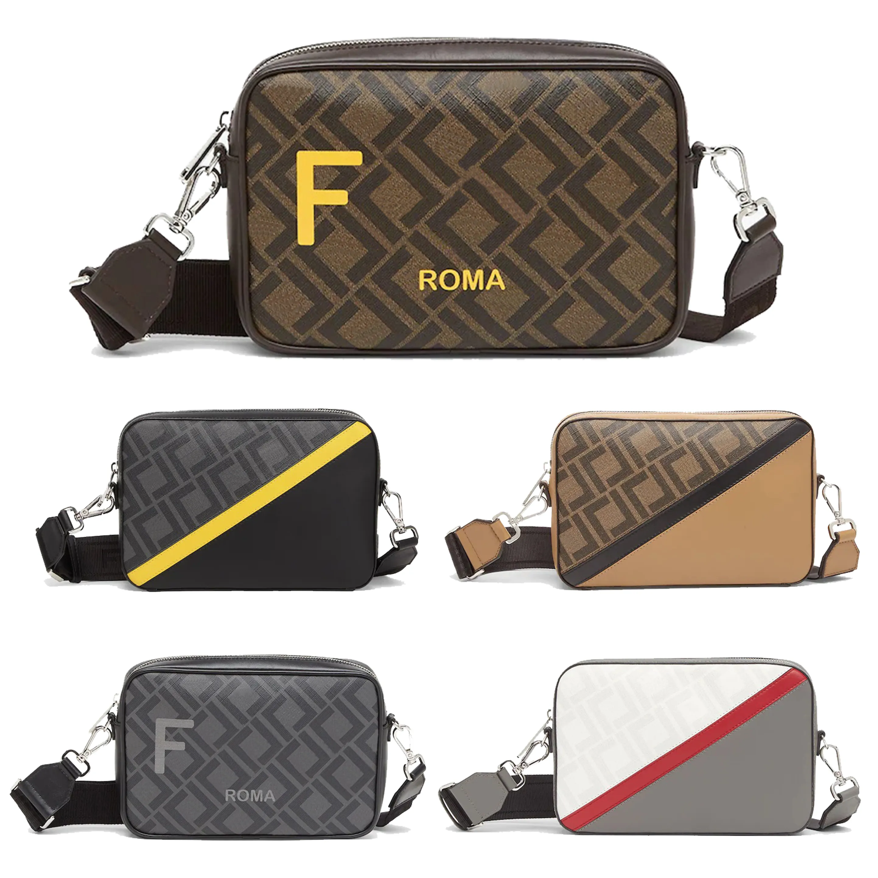 Fashion mens camera for woman lady slash Designer shoulder stripe messenger bag handbag Wallets sling cross body city clutch tote womens nylon canvas bags