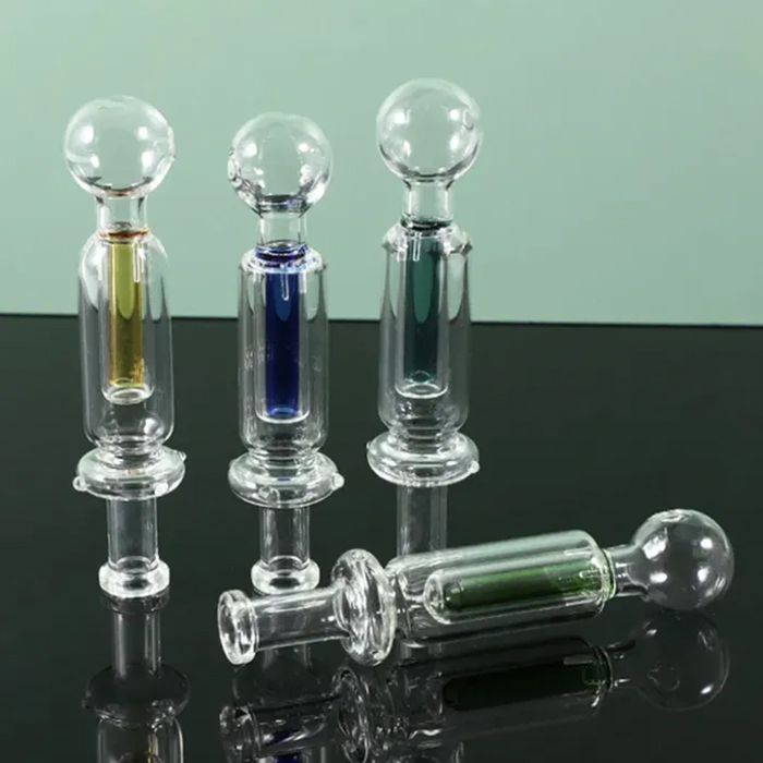 Perc Smoking Glass Pipes Mini Nector Collector Recycle Chamber With 30mm Bowl Straight Bubbler Dry Herb Tobacco Hand Pipe