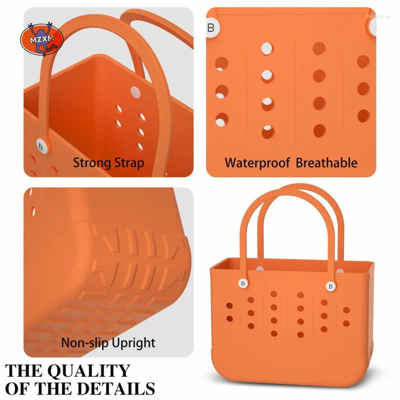 Evening Bags Beach Tote Silicone Basket With Sand Waterproof Travel Bag Sandproof Handbag Multi-Purpose Storage For Boat Pool Sports Gym