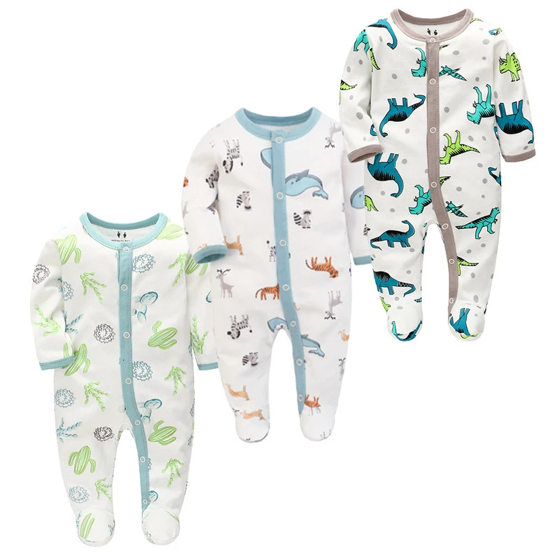 Fall Unisex Baby Romper Long Sleeve Winter Toddler Clothes 123Pcs born Boy Girl Onesie 100% Cotton Infant Cartoon Pajamas 240110