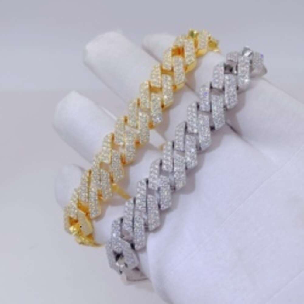 Fine Jewelry Diamond New 925 Sterling Silver Chains Design for Men Vvs Moissanite Miami Cuban Link Chain