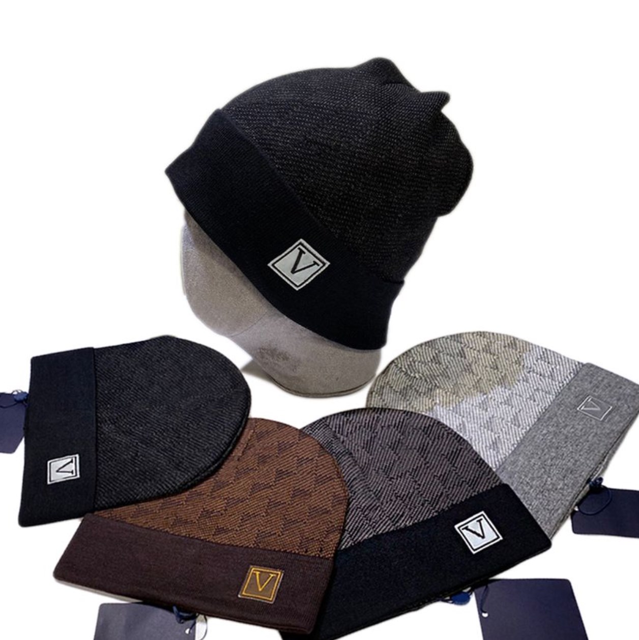 Knitted Beanie Hat Wool Designer Cap Winter Skull Caps for Man Woman Hats Warm 3 Styles Breathable Letter Plaid Design