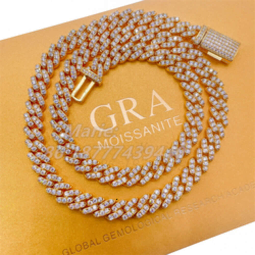 6mm 8mm Hip Hop Necklace for Girl S925 with Vvs Moissanite Iced Out Diamond Cuban Link Jewelry