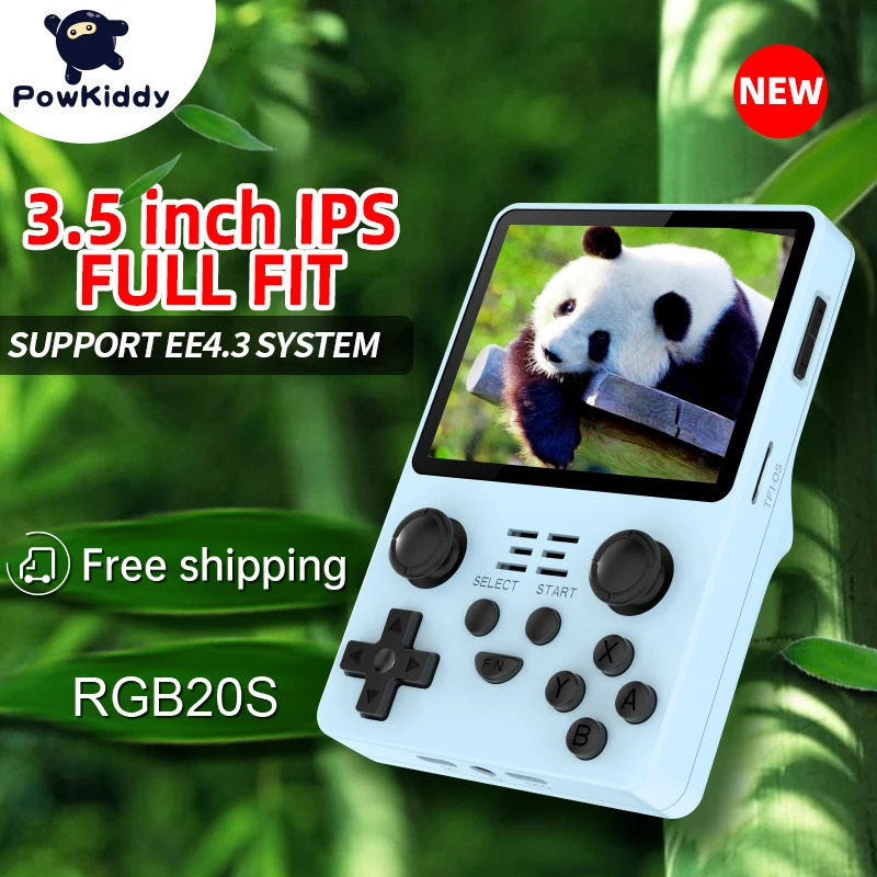 POWKIDDY RGB20S Handheld Game Console Retro Open Source System RK3326 3.5-Inch 4 3 IPS Screen Children's Gifts 240110 dh3628137