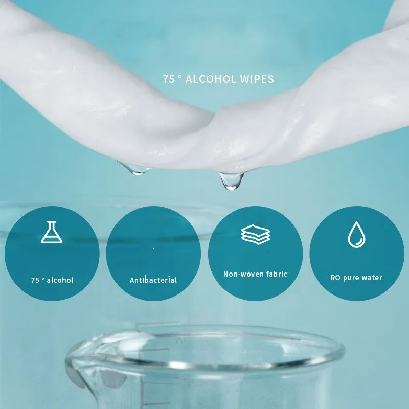 Alcohol Wipes 50pcs pack Anti Bacteria Disinfectant Wipes Portable Antiseptic Wet Wipes ZZ