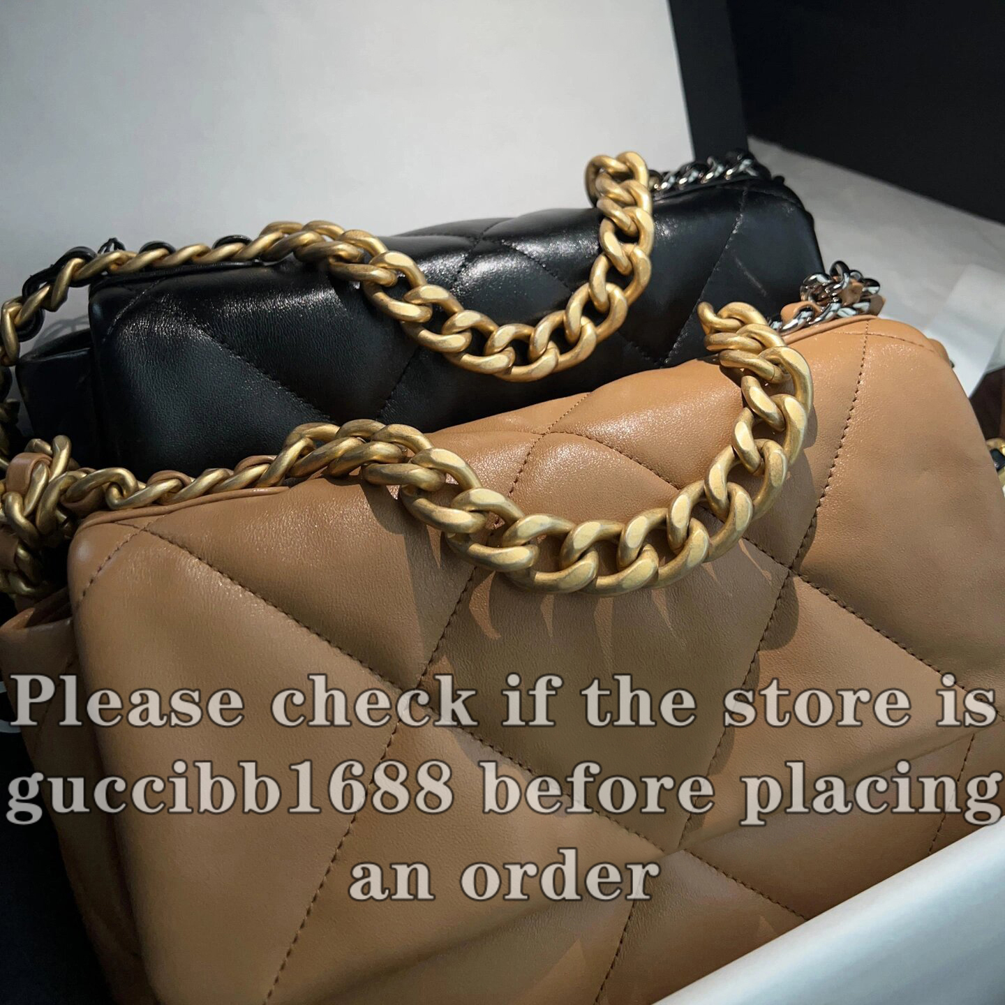 12A Definite Mirror Quality Designer 19 Flap Bag Small Medium Lambskin Bag Womens Genuine Leather Quilted Bag Luxurys Handbags Caramel Shoulder Chain Box Bags