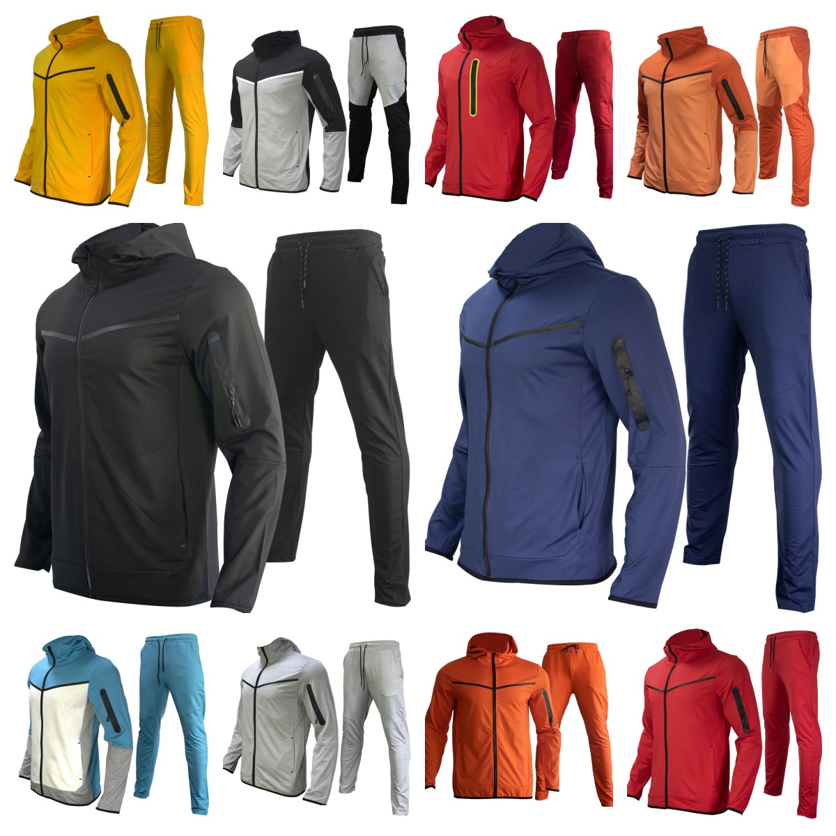 designer Mens tracksuits thin tech sweater trousers 2 pieces set Basketball streetwear sweatshirts sports suit letter thick Hoodies men pants joggers sweatpants