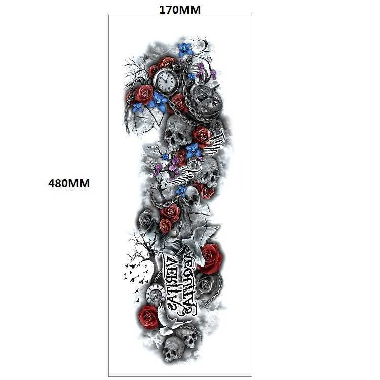 Makeup Head Wolf King Domineering Tattoo Sticker Arm Set Full Large Picture Case Water Transfer Printing