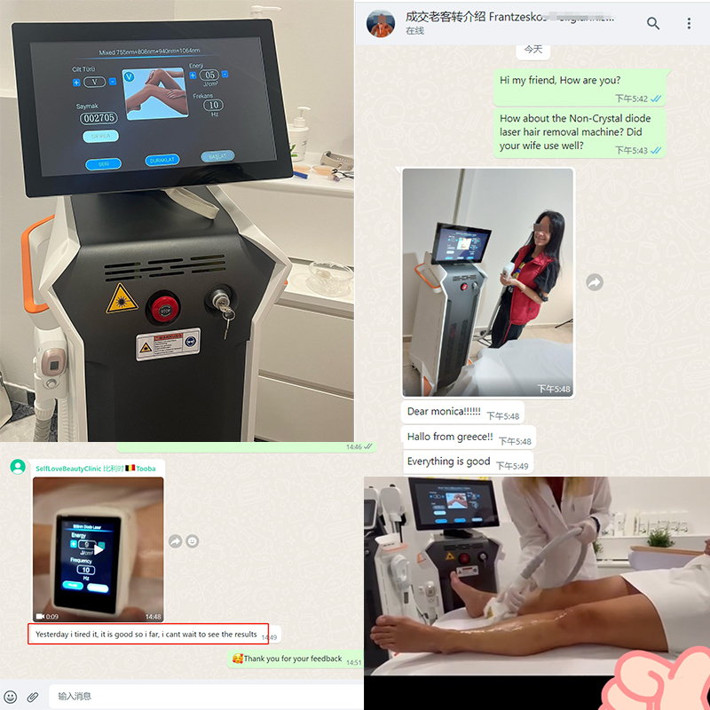 New Android System Diode Laser 808nm 755 1064 940nm laser Hair Removal Machine New technology non-crystal