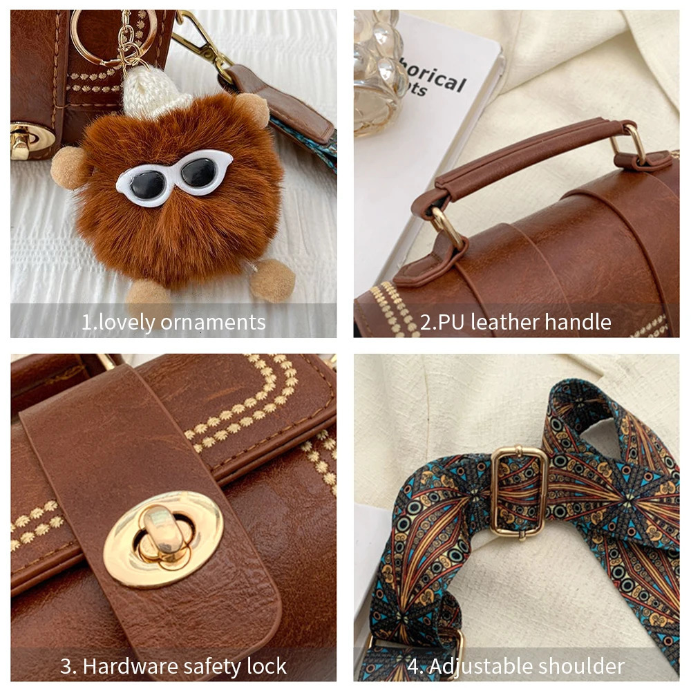 DIY Bag Sewing Set Handbag Shoulder Strap Handmade PU Leather Black Brown Accessories With Hardware Buckle for Women 240110