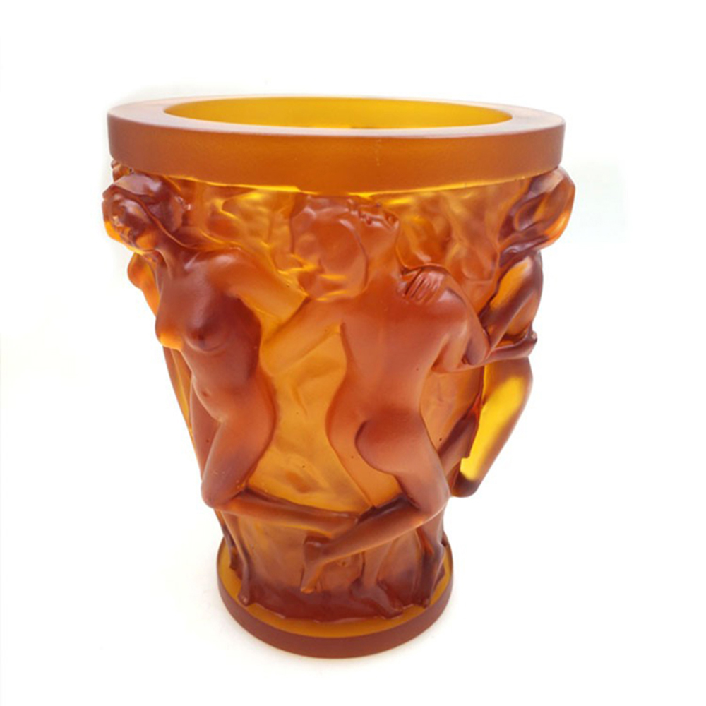 Wholesale Crystal Vases White 3D Scupture Girl Glass Bakhoor Incense Burner Crafts For Home Decoration Or Office Eastern Arab Handmade Gift