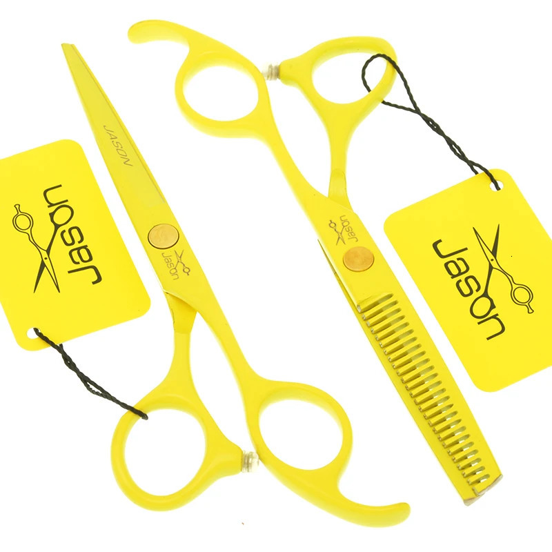 Jason 5.5 inch Hair Shears Barber Hair Cutting Scissors Thinning Shears Salon Hairdressing Styling Tools Hair Equipment A0072D 240112