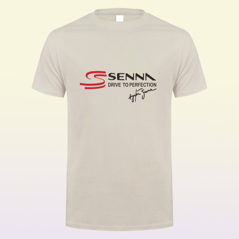 Ayrton T Shirt Men Short Sleeve Cotton Drive to Perfection T-shirt Top Tees Tshirts LH-148