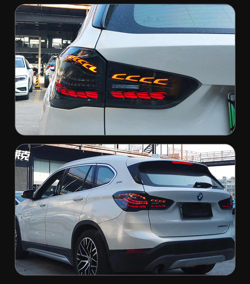 LED Styling Taillight For BMW X1 F48 F49 20 17-20 21 Rear Lamp DRL Dynamic Signal Reverse Dragon Scale Tail Light