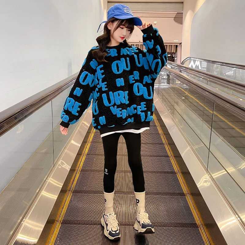 Pullover Children's Sweatshirts Autumn Winter New Arrivals Kids Clothes Toddler Casual Sport Tops Teen Clothes Girls Pullover SweatshirtL2401