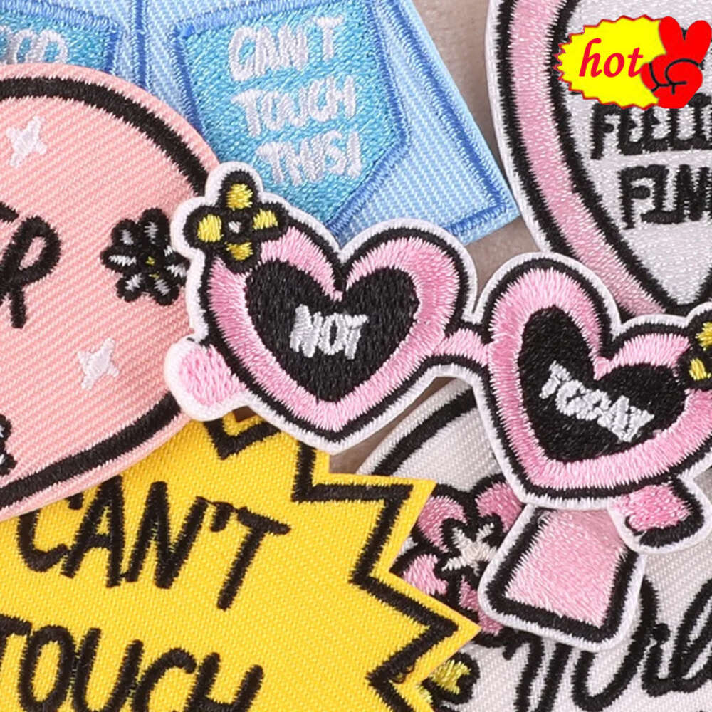 Patches for Clothing Iron on Butterfly Diamond Heart Cute Sew Anime Embroidered Tape Designer Jeans Letter Thermoadhesive Badges