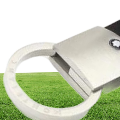 fashion keychain unisex key chain real leather with stainless steel keychain keyring in white gold with blackbrown1PC