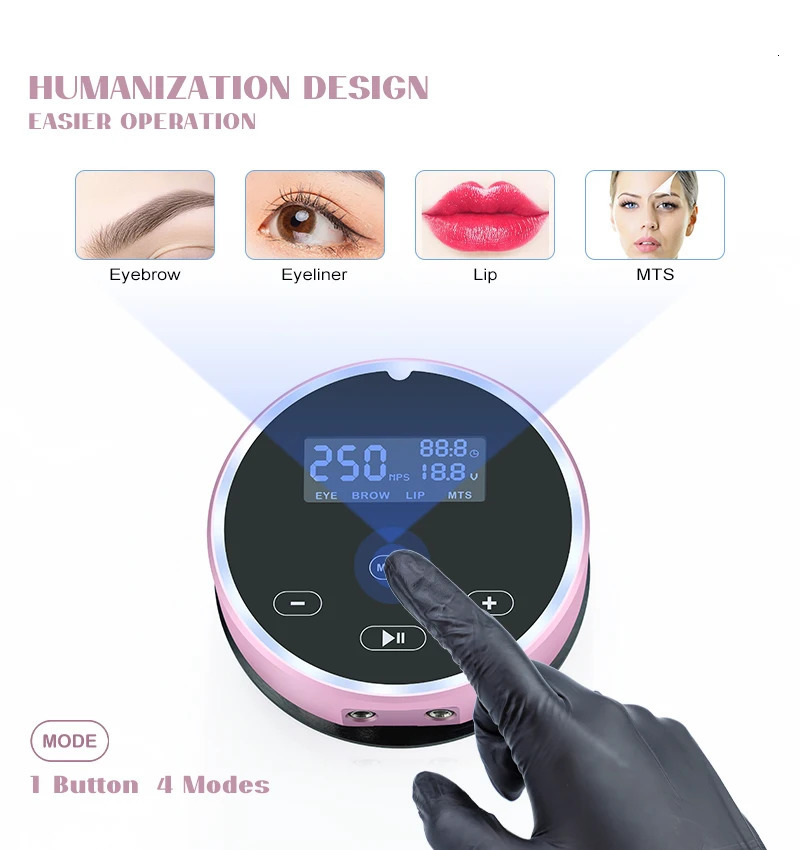 Biomaser / BMX P30 Dermografo Microblading Supply Body Art Permanent MakeUp Machine Long Hair Stroke PMU Tattoo Machine 240112