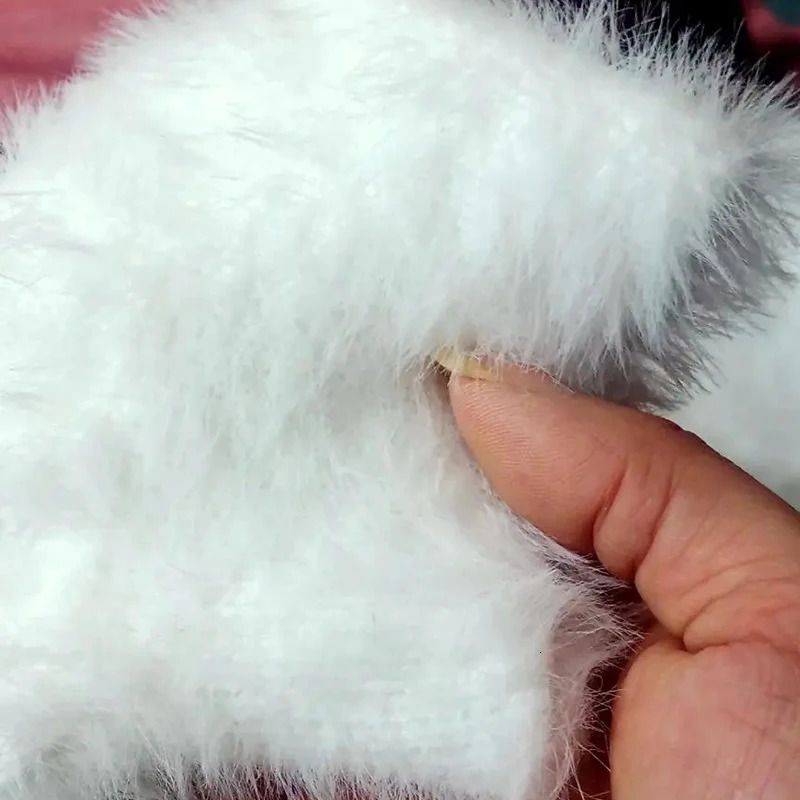 Autumn Winter O-neck Mink Fleece Oversize Pullover Sweater Women Solid Color Thick Warm Midi Sweater Simple Loose White Sweater 240112