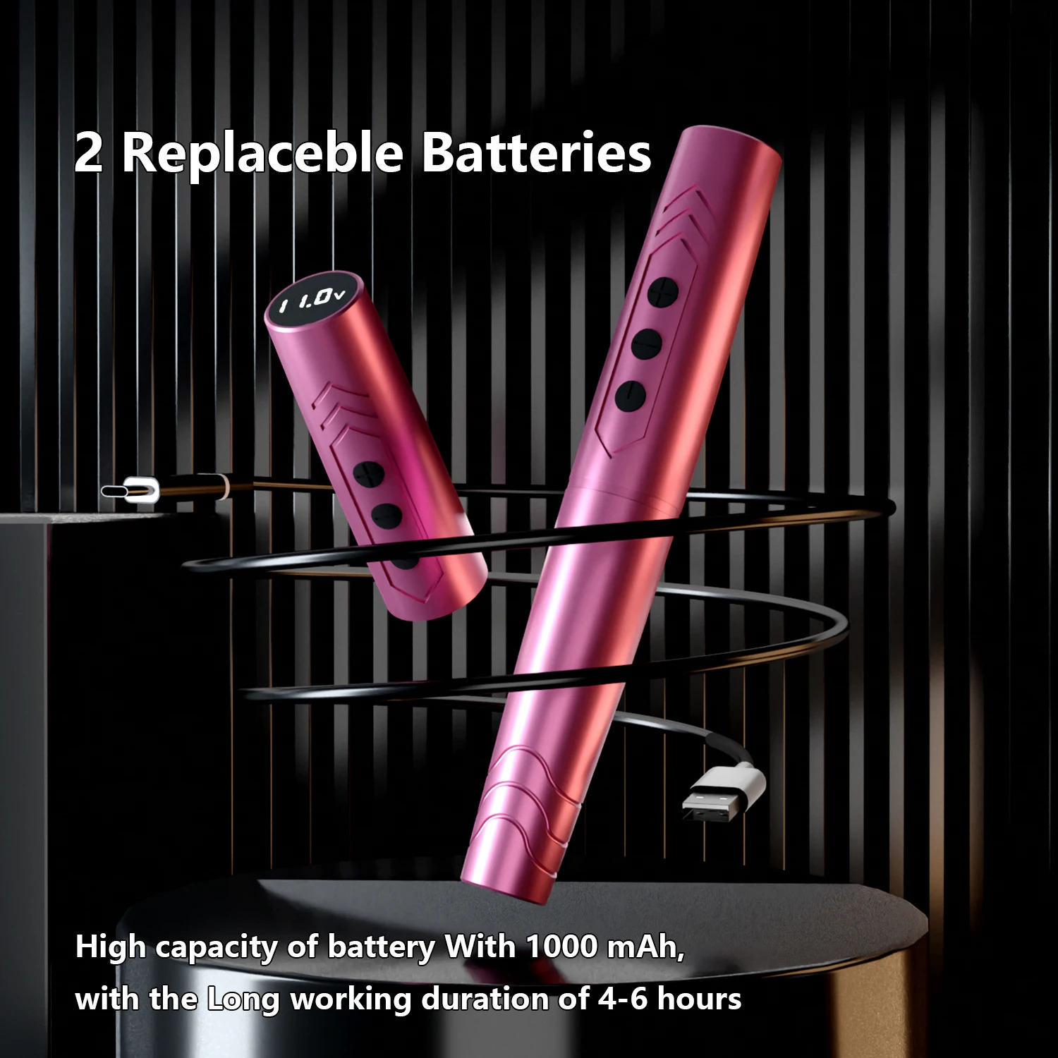 naom Two Module Battery Wireless Tattoo Machine Pen Permanent Makeup Eyeliner Lip Tool Micro Pigmentation Semi Permanent 240112