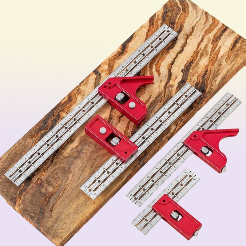 Professional Hand Tool Sets Scalable Ruler For Woodpecker One Time Ttype Hole Stainless Scribing Marking Line Gauge Carpenter Mea