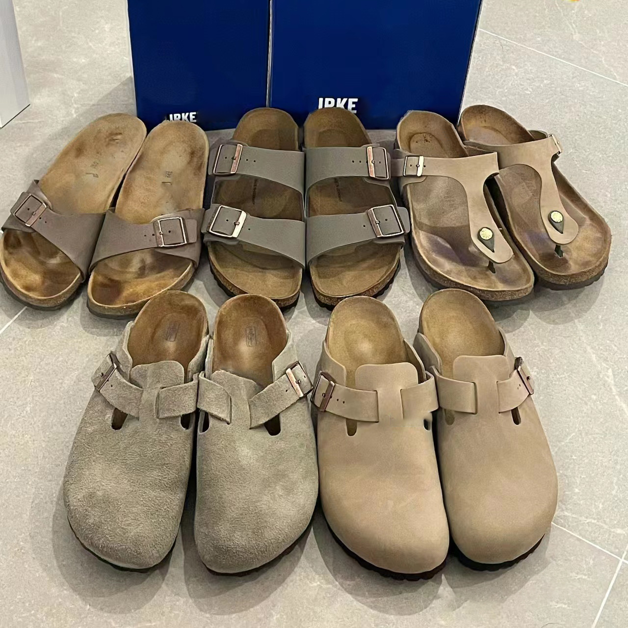 womens platform designer sandals birkinstock with box slide slippers leather suede clogs flat sliders mens lady fur Indoor sandale rubber summer slipper mule