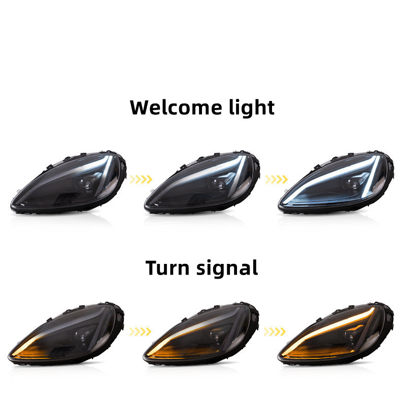 Car Head Lights Assembly For Chevrolet Corvette C6 LED Headlights 2005-2013 Dual Beam Lens Turn Signal Lights