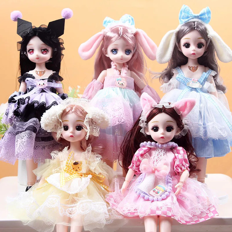 30cm 16 Girl Princess Doll Set 23 Joints Movable Bjd with Clothes Dress Dolls Girls Birthday Gift Toys 240111