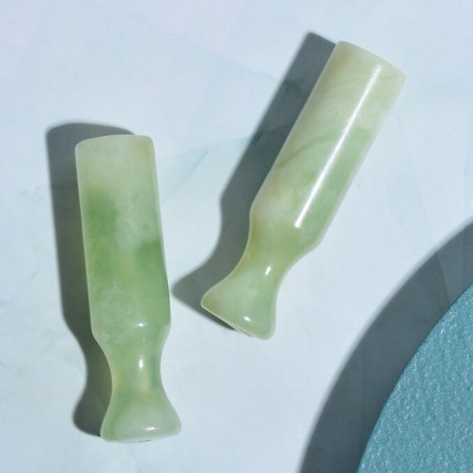 Natural Jade Gemstones Pipes Tube One Hitter Herb Tobacco Smoking Cigarette Holder Filter Mouthpiece Catcher Taster Bat Tips Short 2 Type