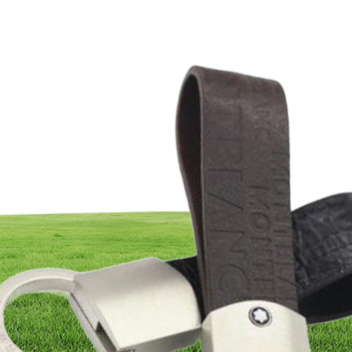 fashion keychain unisex key chain real leather with stainless steel keychain keyring in white gold with blackbrown1PC