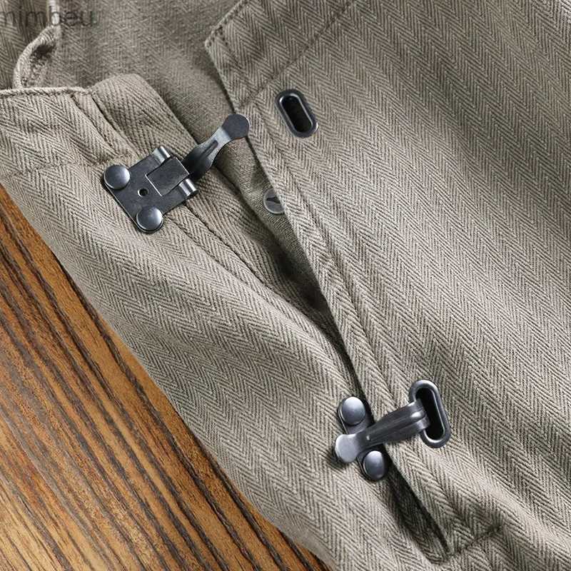 Men's Jeans Red Tornado Naval Dungaree Army Vintage Herringbone Men Overalls Workwear Loose FitL240111