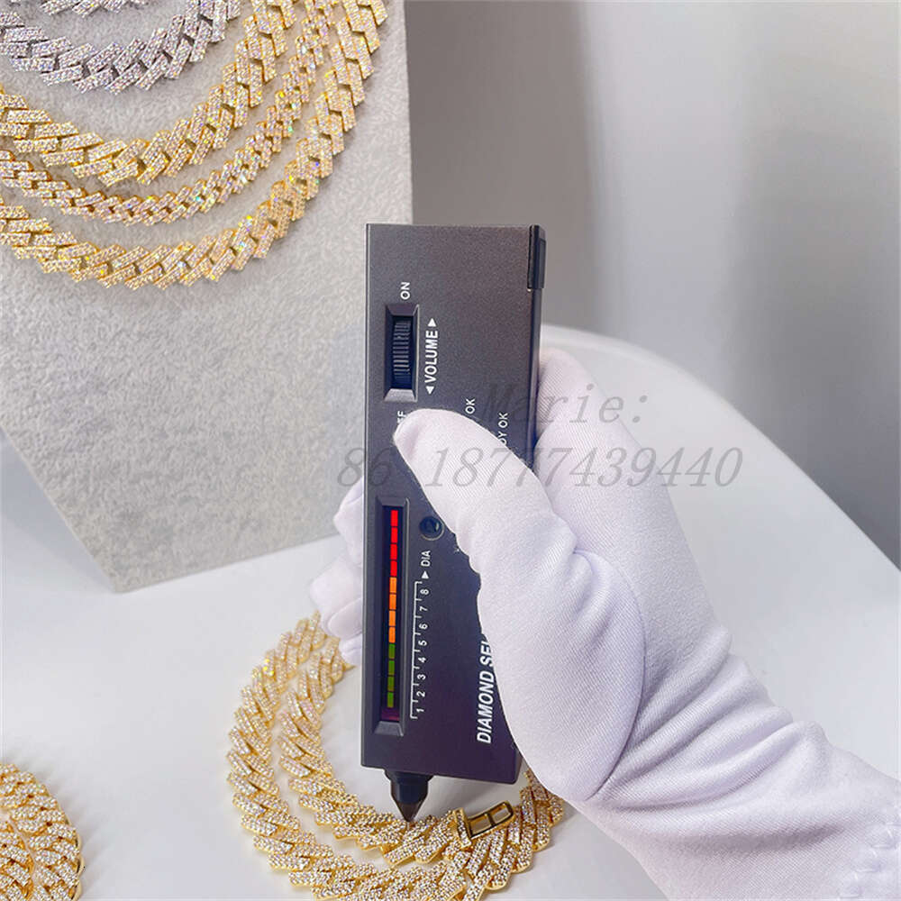 Pass Diamond Tester 15mm S925 Bussdown Custom Cuban Necklace Wholesale Price Vvs Moissanite Link Chain