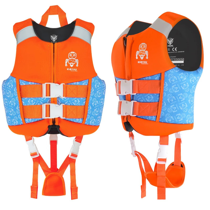 Neoprene Life Jacket For Kids Buoyancy Life Vest Boys Girls Surfing Vests Diving Flotation Swimming Aid Child 240111